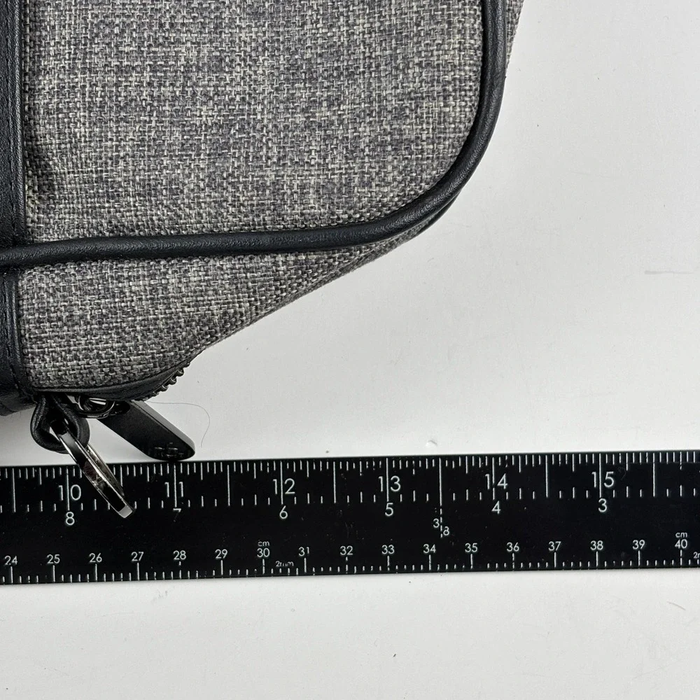 Cricut Machine Tote Bag Large Gray Tweed Black Faux Leather Office Crafting‎